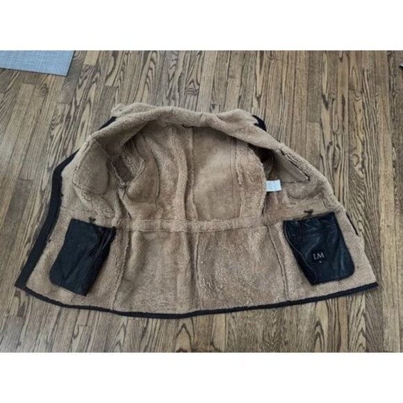 Mens Real Shearling Jacket Size Large - Picture 3 of 5